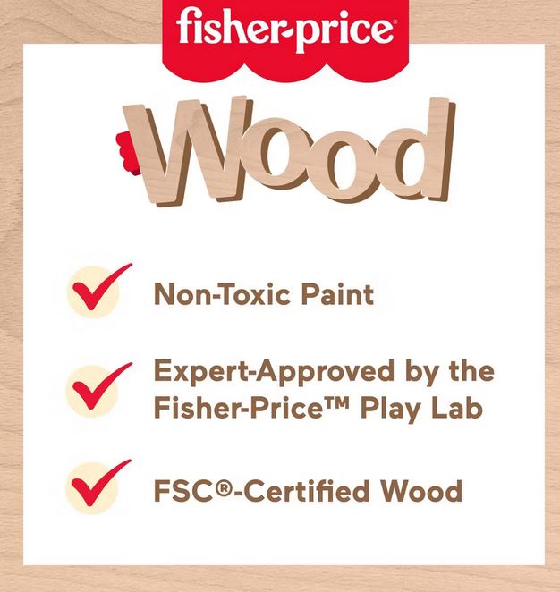 Fisher Price Wooden Threading Garden Shapes