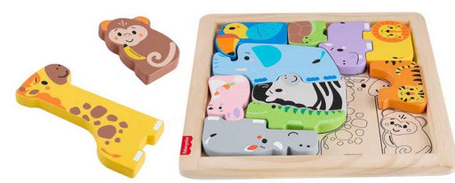 Fisher-price Wooden Animal 12 Pc Puzzle