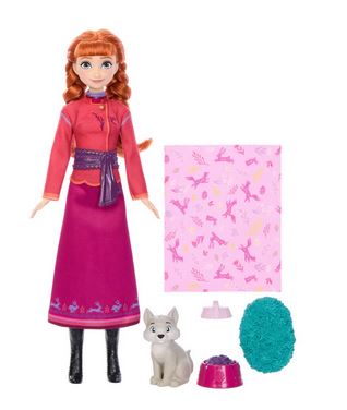 Disney Frozen Anna Doll Animals Of Arendelle With Baby Wolf