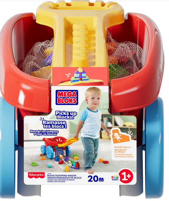 Mega Bloks First Builders Block Scooping Wagon With Storage