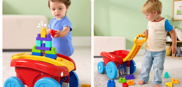Mega Bloks First Builders Block Scooping Wagon With Storage