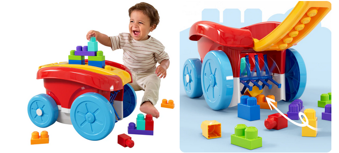 Mega Bloks First Builders Block Scooping Wagon With Storage