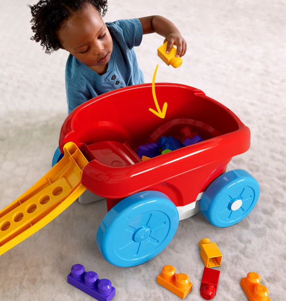 Mega Bloks First Builders Block Scooping Wagon With Storage