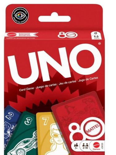 Uno Ruby Red Mattel 80th Anniversary Card Game