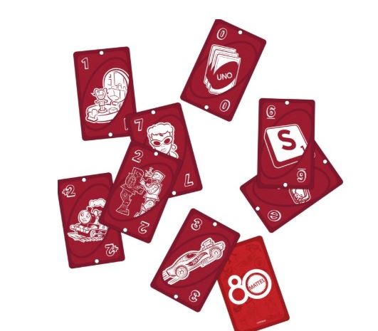 Uno Ruby Red Mattel 80th Anniversary Card Game