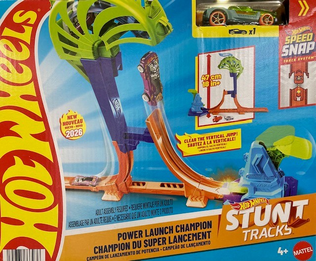 Hot Wheels Stunt Track Power Launch Champion Playset