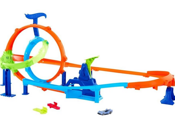 Hot Wheels Stunt Tracks Rapid Launch Cycclone Playset