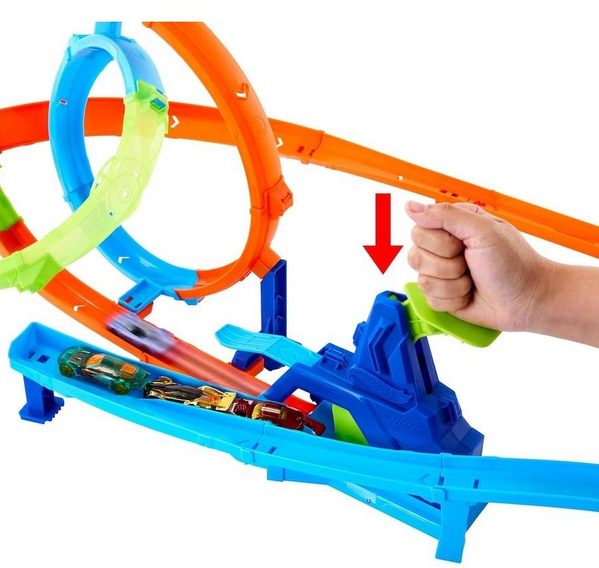 Hot Wheels Stunt Tracks Rapid Launch Cycclone Playset