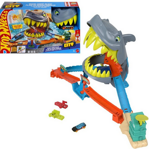 Hot Wheels City Shark Chomp Beach Playset