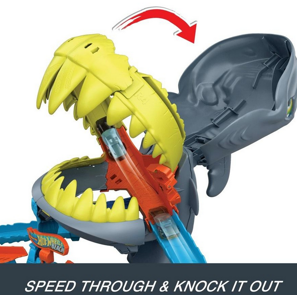 Hot Wheels City Shark Chomp Beach Playset