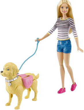 Barbie Walk & Potty Puppy Malibu Playset