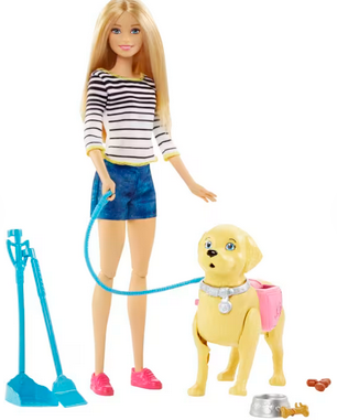 Barbie Walk & Potty Puppy Malibu Playset
