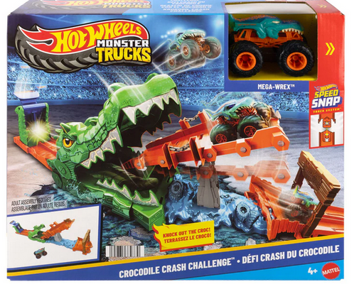 Hot Wheels Monster Trucks Crocodile Crash Challenge Set