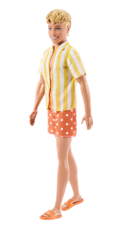 Barbie Ken Fashionista Doll - 252  Yellow Stripe Shirt & Orange Polka Dot Pant