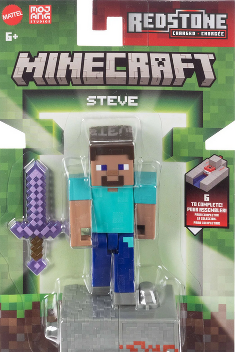 Minecraft Redstone Steve Figure With Sword