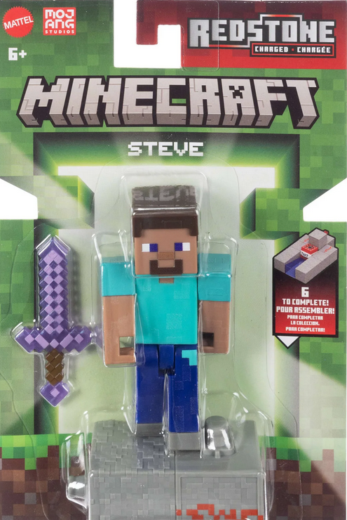 Minecraft Redstone Steve Figure With Sword