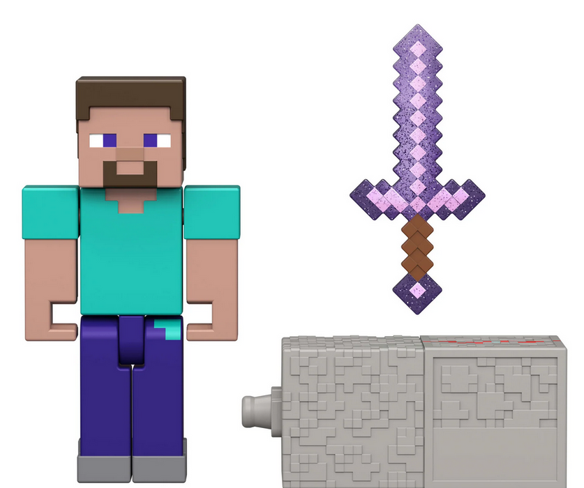 Minecraft Redstone Steve Figure With Sword