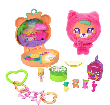 Polly Pocket Plushie Bear Compact Playset