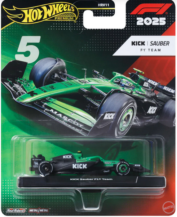 Hot Wheels Premium 1:64 Diecast Formular 1 Kick Sauber #5