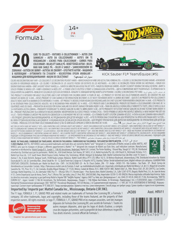 Hot Wheels Premium 1:64 Diecast Formular 1 Kick Sauber #5