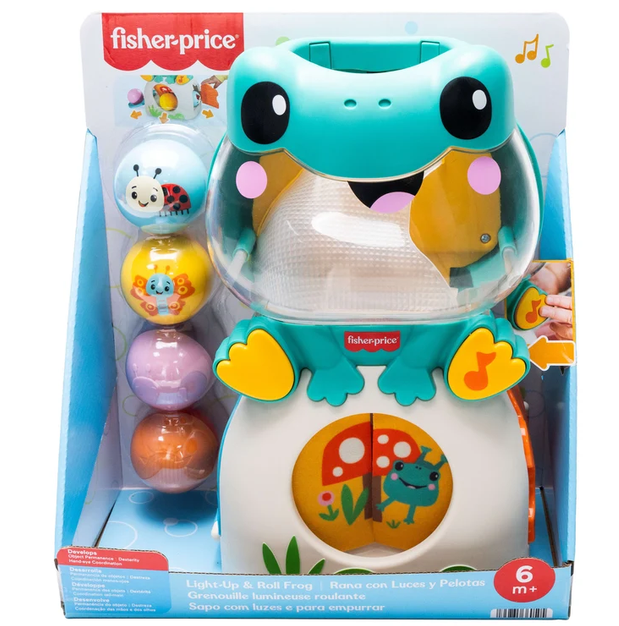 Fisher-price Light Up And Roll Frog Ages:6m+