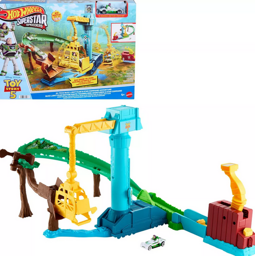 Hot Wheels Superstar Speeders Hi-tech Buzz Light Year Star Command Set