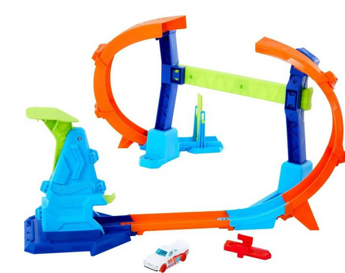 Hotwheels Stunt Tracks Corcksrew Jump Champion Playset