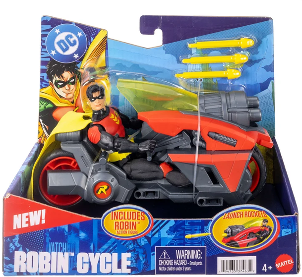 Dc Comics 6 Inch Robin Figure & Small Vehicle
