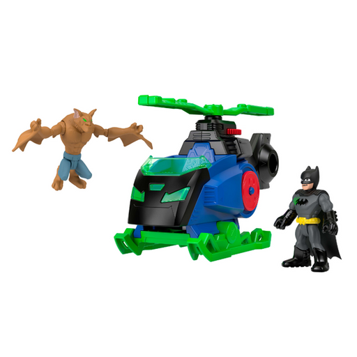 Imaginext Dc Super Friends Batcopter Vs Man-bat Set