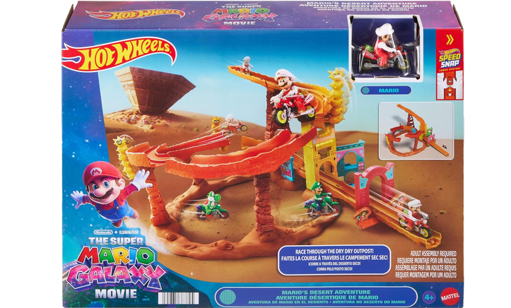 Hot Wheels Super Mario Galaxy Movie Desert Adventure Playset