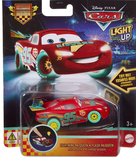 Disney Pixar Light Up Flash Lightening Mcqueen Car