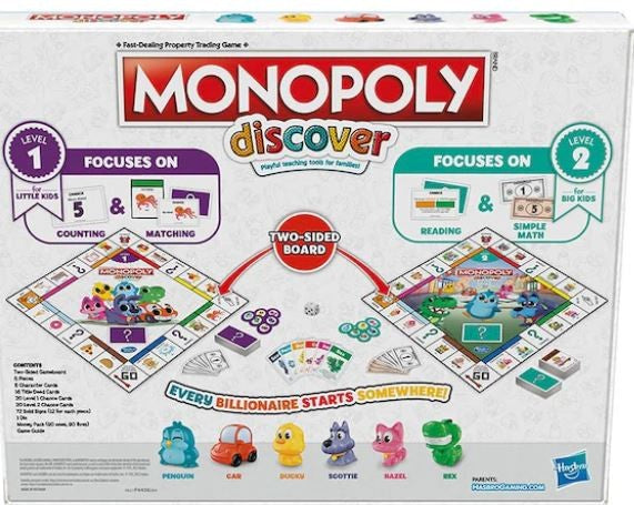 Monopoly Discover Board Game Ages:4+