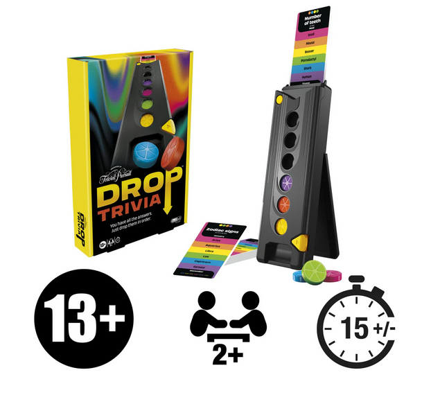 Trivial Pursuit Drop Trivia Game Ages:13+