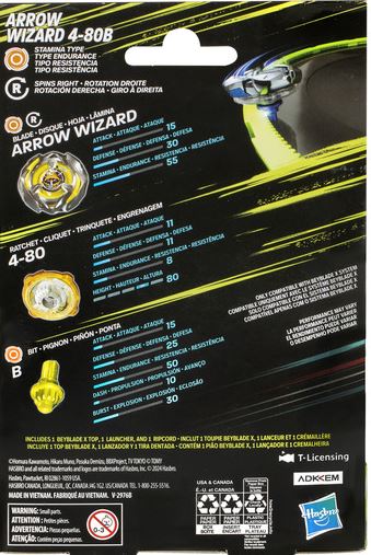 Beyblade Starter Pack Arrow Wizard 4-80b