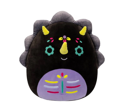 Squishmallows Day Of The Dead 7.5 Inch Tetero The Triceratops Plush