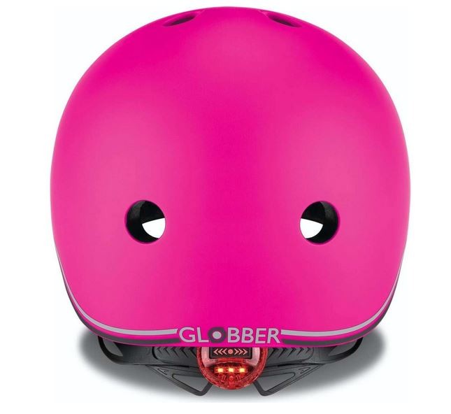 Globber Kids Helmet Pink With Flashing Led Light