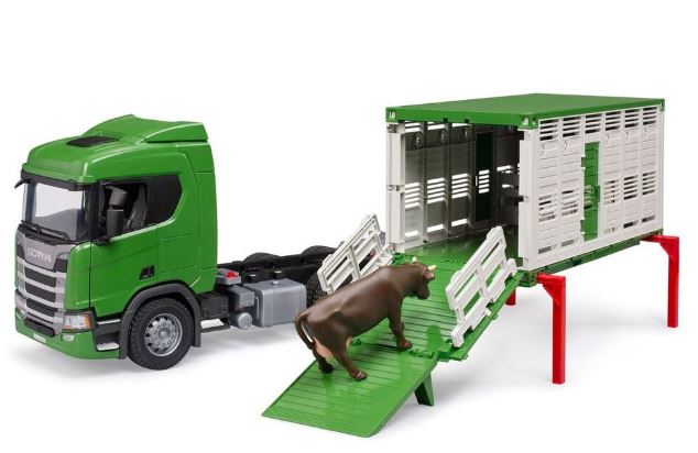 Bruder Agriculture 1.16 Sc Super 560r Cattle Transporter With Cow