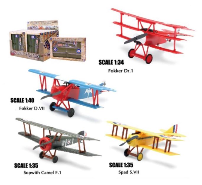 Ww1 Bi-plane Model Kits Assorted