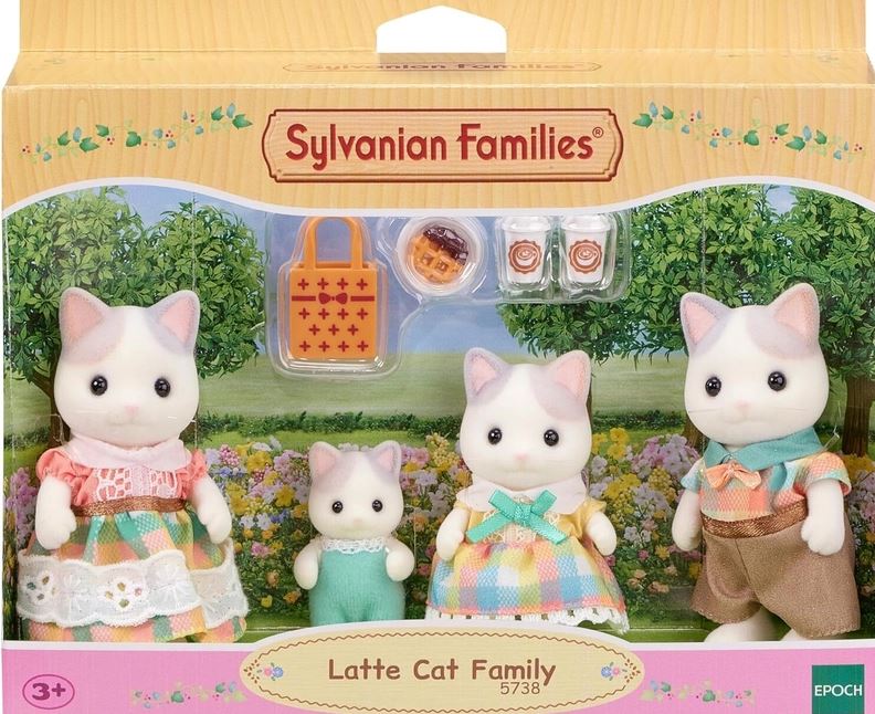 Sylvanian Family Latte Cat Family Sf5738