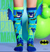 Madmia Batman Neon Toddler Socks Ages:3-5 Yrs