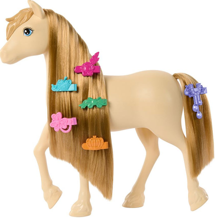 Barbie Great Horse Chase Pony Gold Mane + Accessories