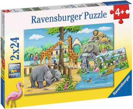 Ravensburger Welcome To The Zoo 2 X 24 Pc Puzzle