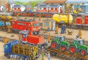 Ravensburger Busy Train Station 2 X 24 Pc Puzzle