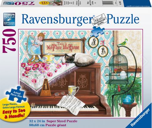 Ravensburger Piano Cat 750 Pc Large Format Puzzle