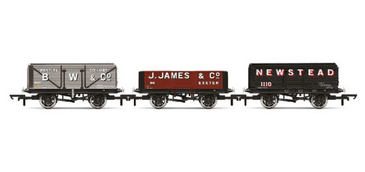 Hornby Triple Wagon Pack B.w. & Co J. James & Co. Newstead Collier Era 3