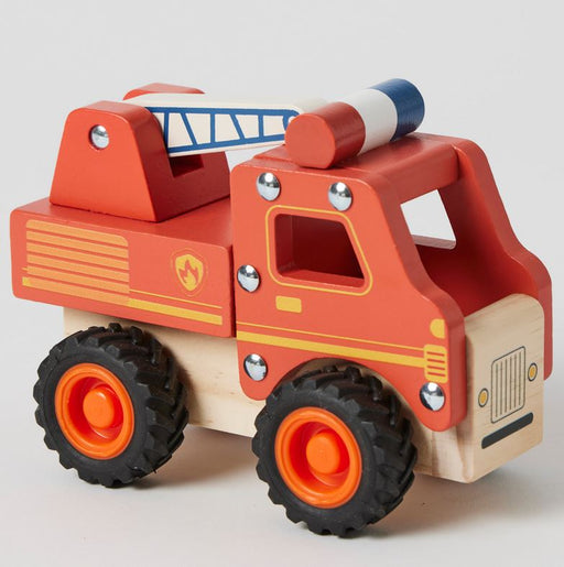 Wooden Fire Truck Push A-long