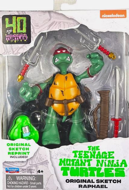 Teeneage Mutant Ninja Turtle Raphael 40th Ann B/w Original Sketch 