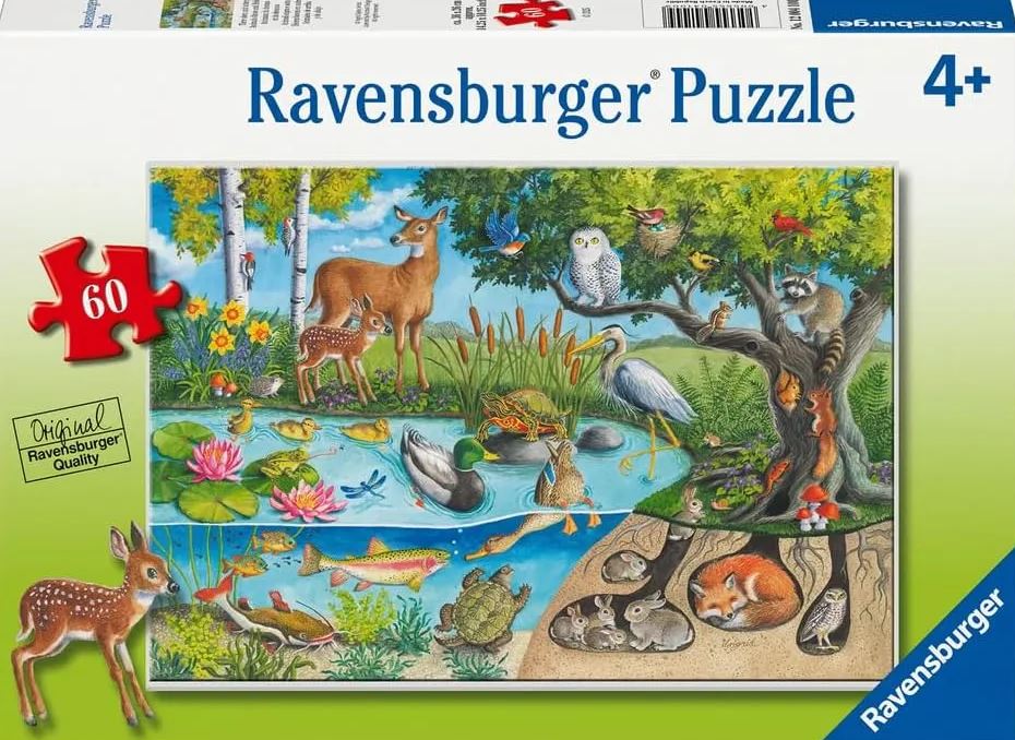 Ravensburger Animals Above & Below 60 Pc Puzzle Rb04100-9