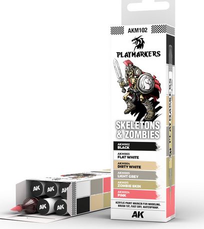 Ak Interactive Playmarkers Skeleton & Zombies 6 Colours Set