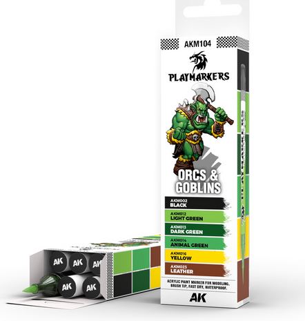 Ak Interactive Playmarkers Orcs & Goblins 6 Colours Set